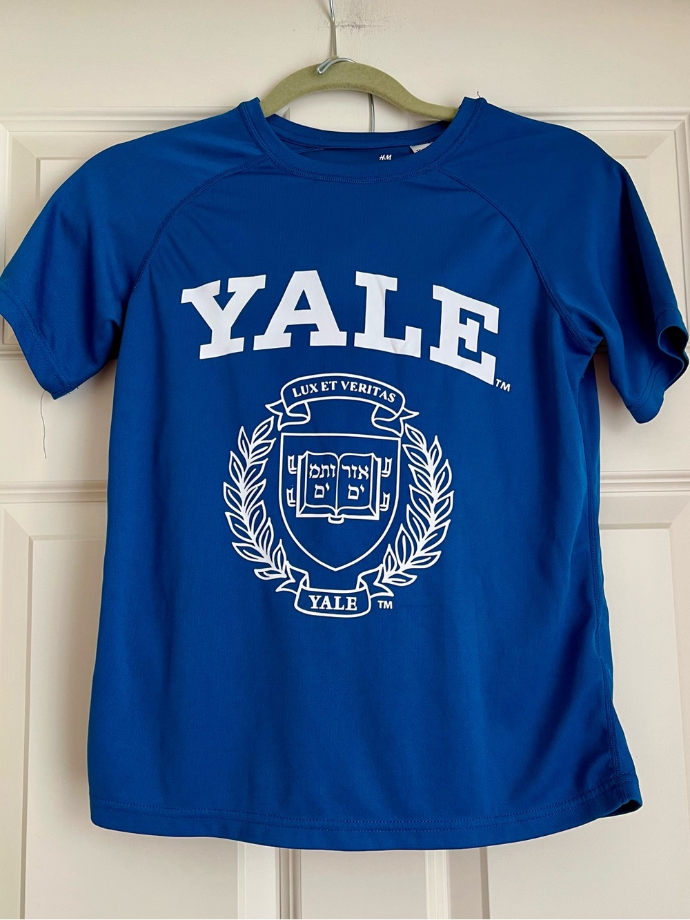 H&M’s Boys Blue Yale Logo Jersey Shirt and Short Set